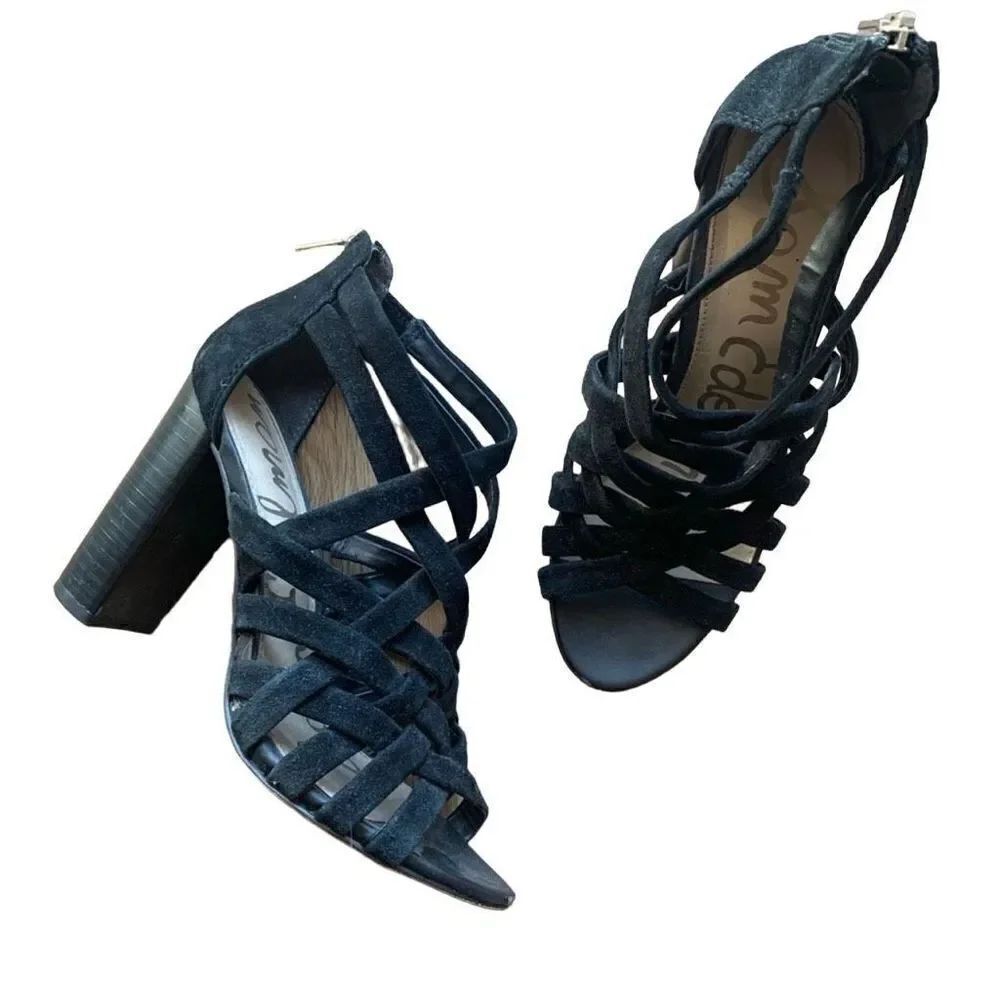 Sam Edelman Strappy Criss-Cross Cage
Block Heels 6.5 EUC